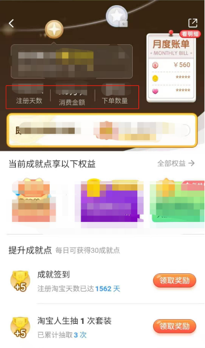 如何查看自己在淘宝中账号总计消费金额