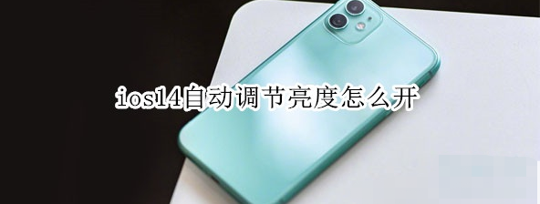 ios14在哪设置自动调节屏幕亮度