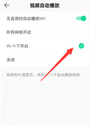 QQ音乐自动播放视频在哪设置仅WiFi下开启