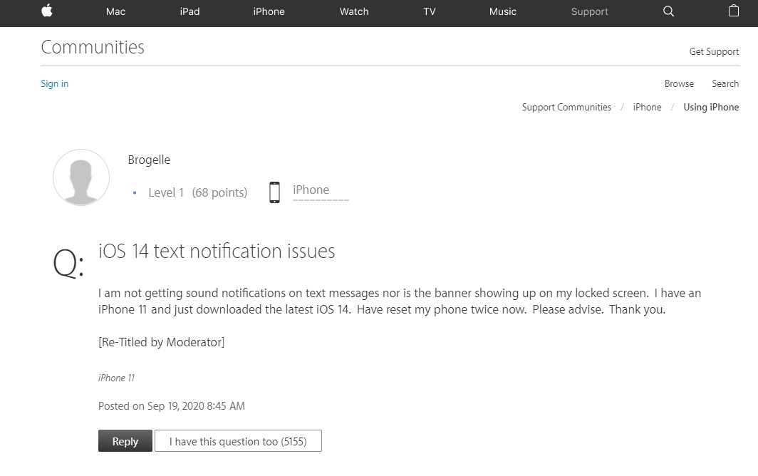 iOS 14.3仍存在SMS短信和消息通知缺失问题多图