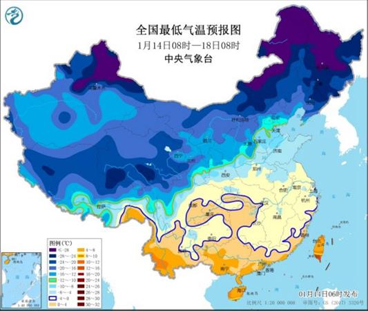 寒潮蓝色预警!多地降温超10℃中东部大部气温猛跌多图