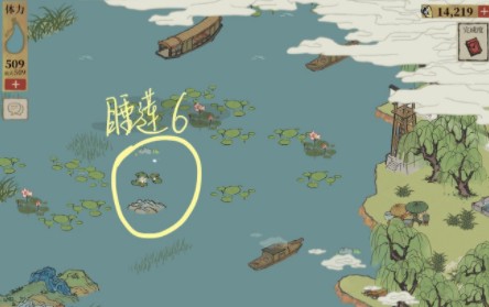 江南百景图睡莲位置在哪？