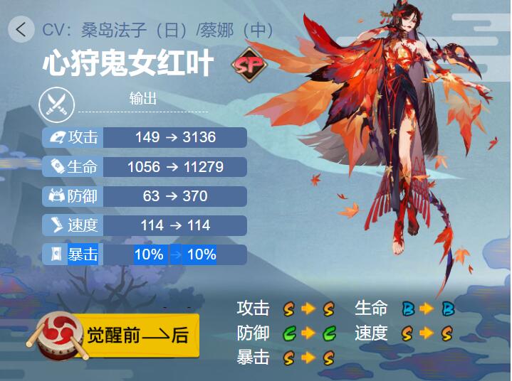 阴阳师心狩鬼女红叶式神御魂搭配介绍一览