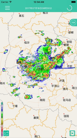 河南天气雷达