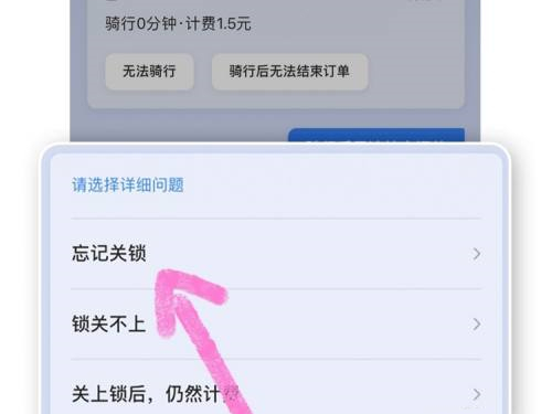 哈罗单车忘了锁车怎么结束骑行